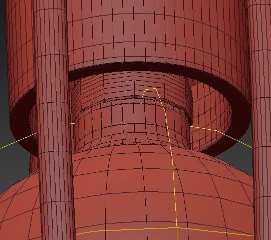 Five Cays 1 Light Pendant in Gold Leaf 3D model_5