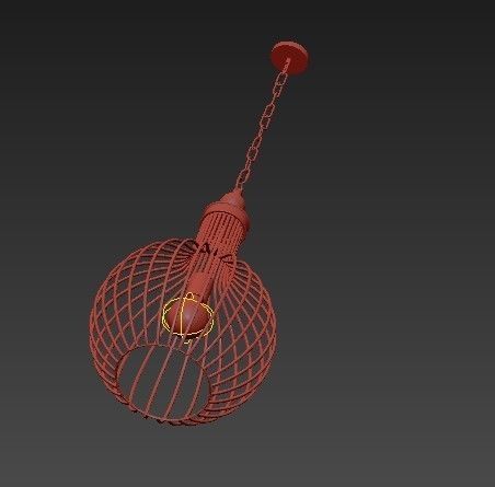 Five Cays 1 Light Pendant in Gold Leaf 3D model_1