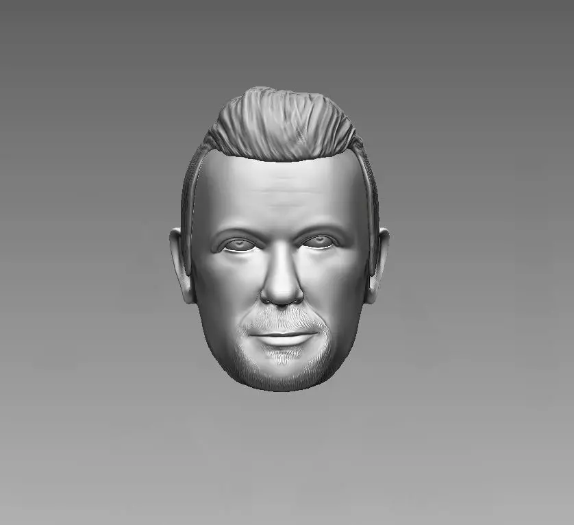 Head model of footbolist Artem Milevskiy Free 3D print model
