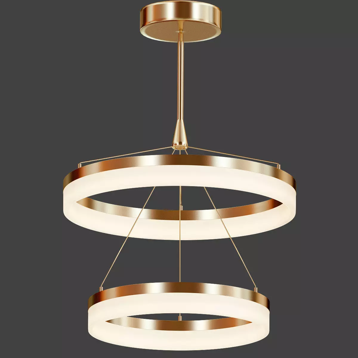 Keplar 1 Light 24 in Gold Pendant 3D model_0