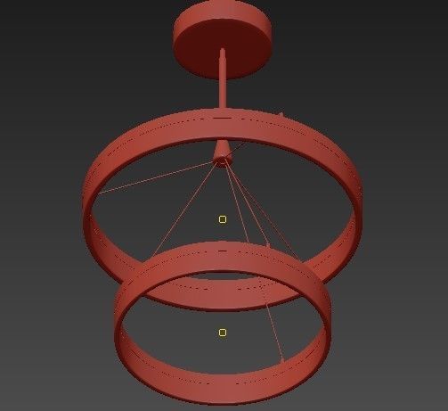 Keplar 1 Light 24 in Gold Pendant 3D model_3