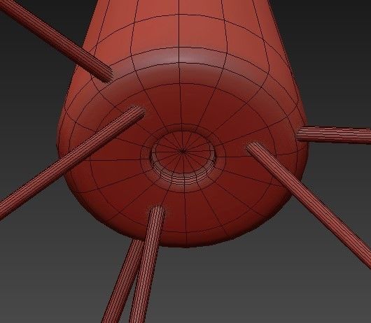 Keplar 1 Light 24 in Gold Pendant 3D model_4