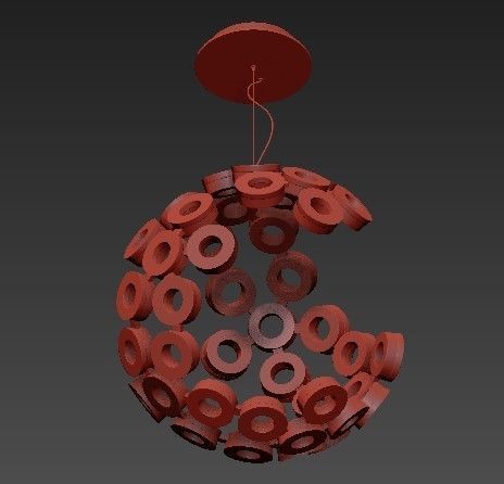 Glendale Collection 84 Watt Light Integrated LED Gold Chandelier 3D model_2