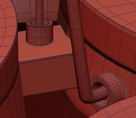 Glendale Collection 84 Watt Light Integrated LED Gold Chandelier 3D model_5