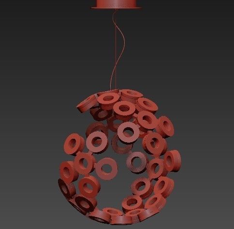 Glendale Collection 84 Watt Light Integrated LED Gold Chandelier 3D model_1