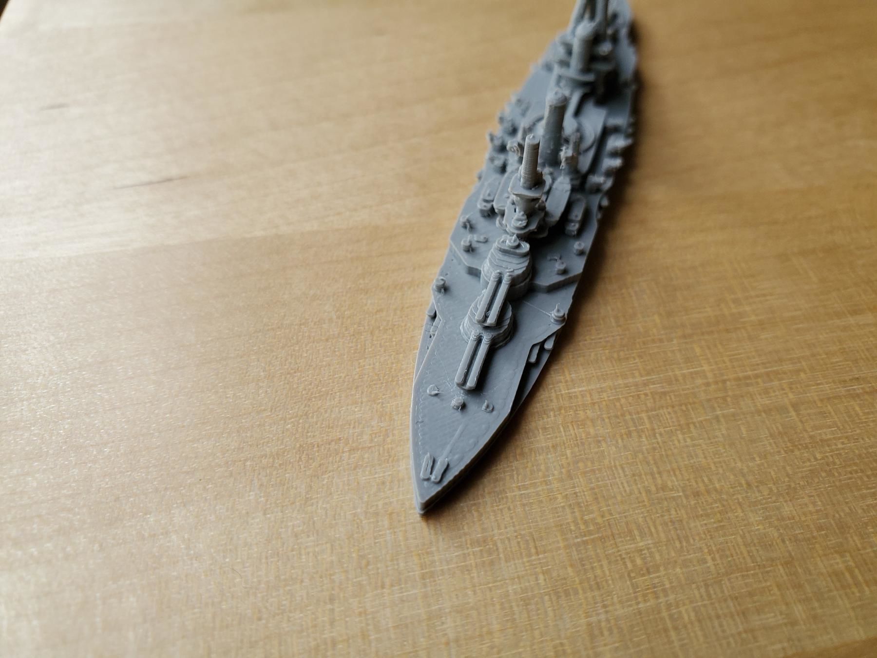 French Bretagne-Class Battleship 3D print model_15