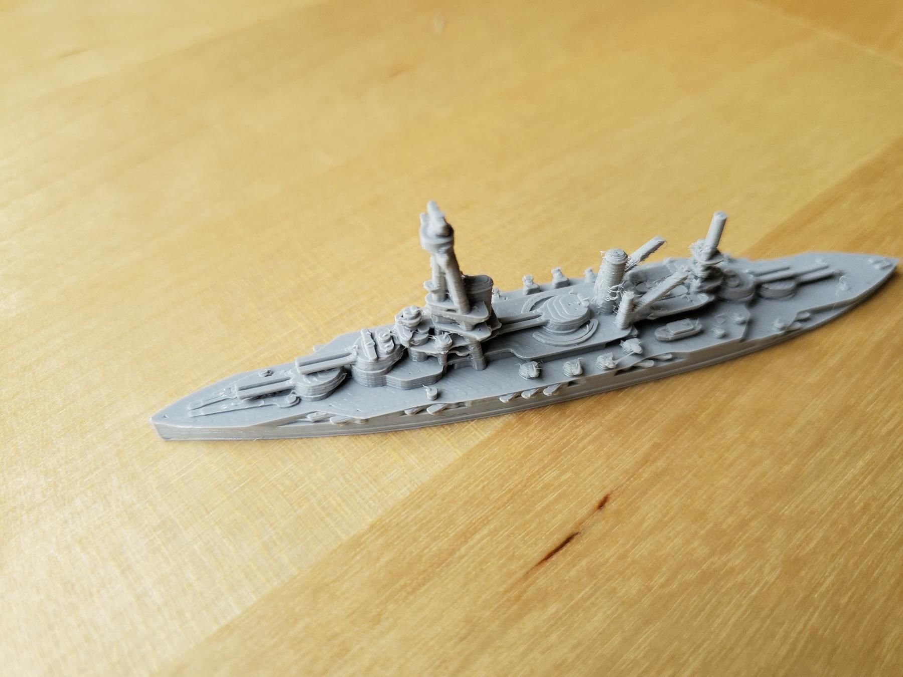 French Bretagne-Class Battleship 3D print model_10