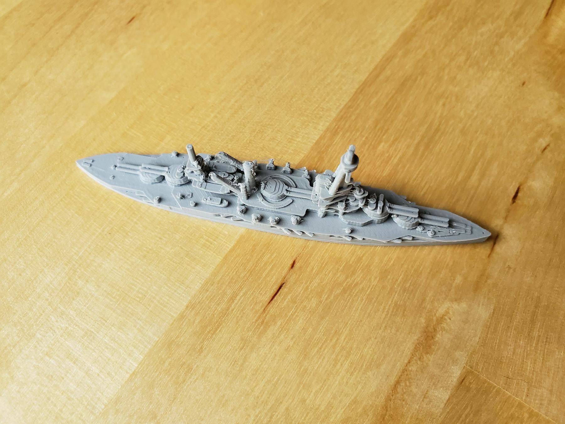 French Bretagne-Class Battleship 3D print model_7