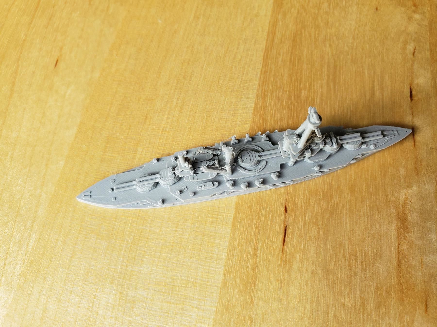 French Bretagne-Class Battleship 3D print model_4