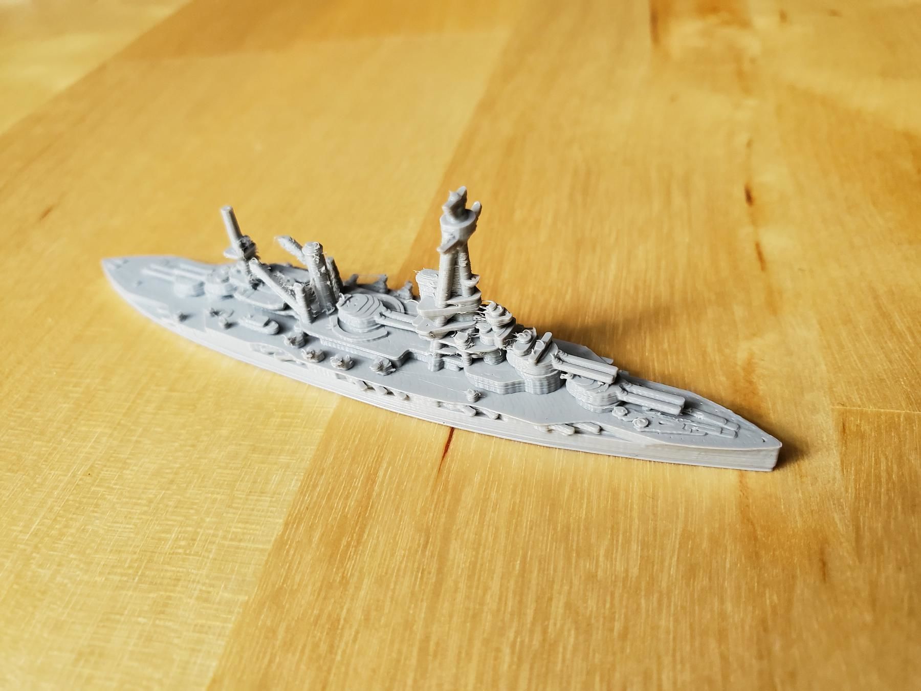 French Bretagne-Class Battleship 3D print model_2