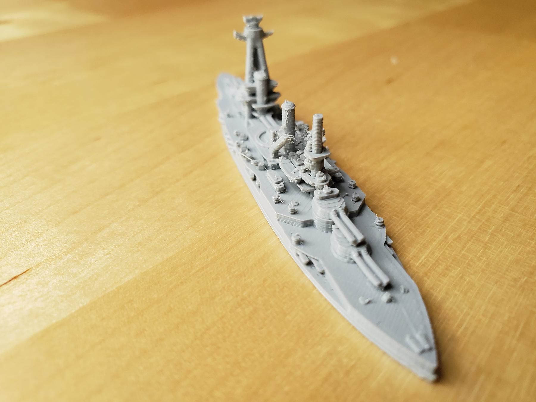 French Bretagne-Class Battleship 3D print model_16