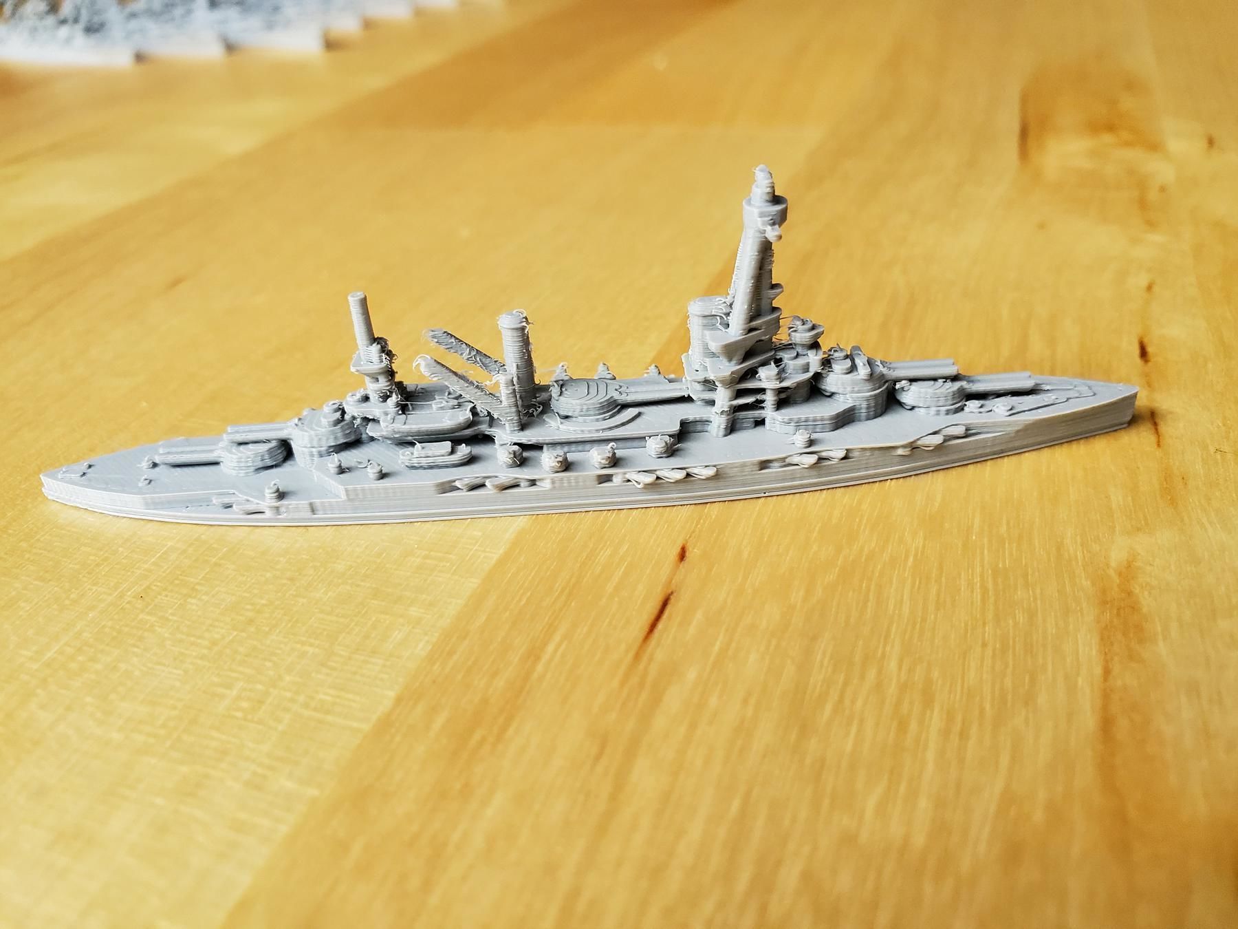 French Bretagne-Class Battleship 3D print model_3