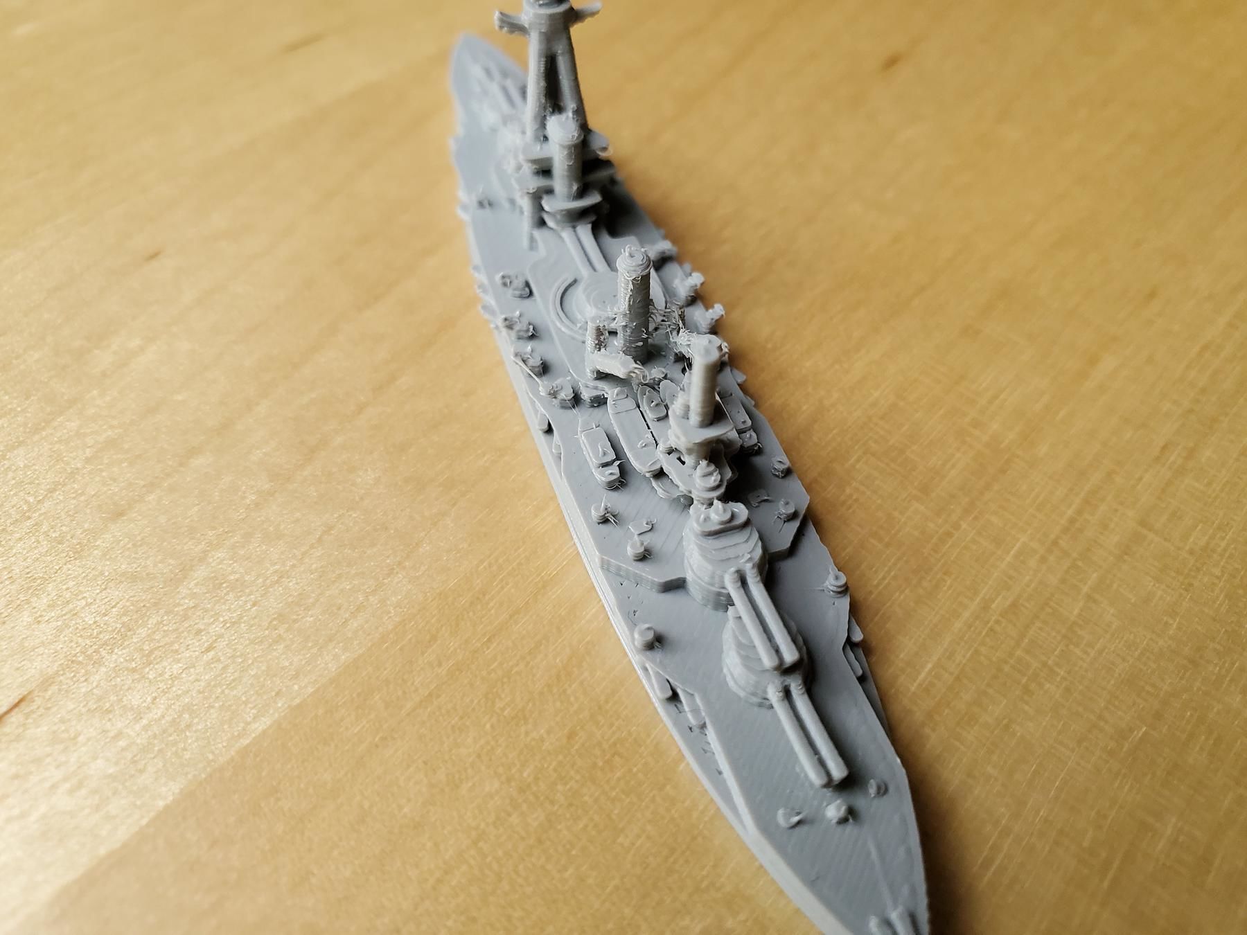 French Bretagne-Class Battleship 3D print model_14