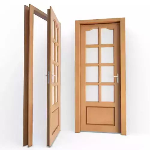 Door Delphine and Doorknob 3D model