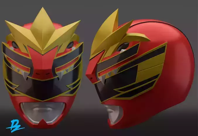 Mask King Tyrano Ranger Red 3D print model