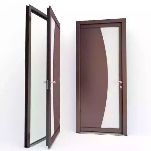 Wooden Door Athena and Doorknob