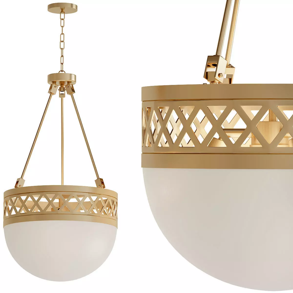 Chandelier Chandelier ball hanging from ceiling 3D model_0