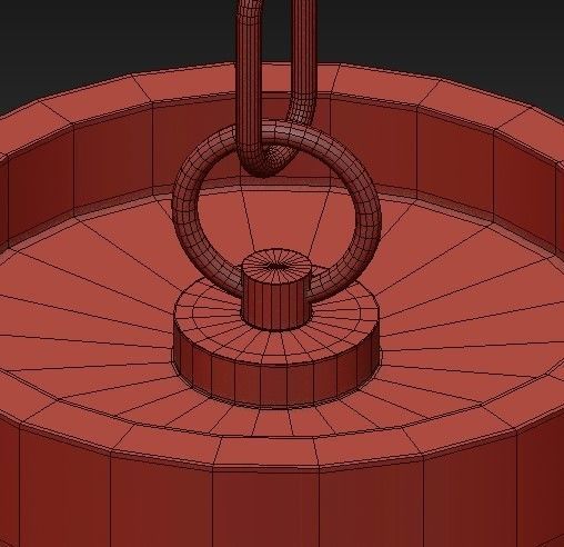 Chandelier Chandelier ball hanging from ceiling 3D model_6