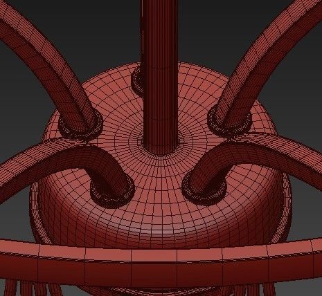 Cirrine Collection 5 Light Antique Bronze 3D model_5