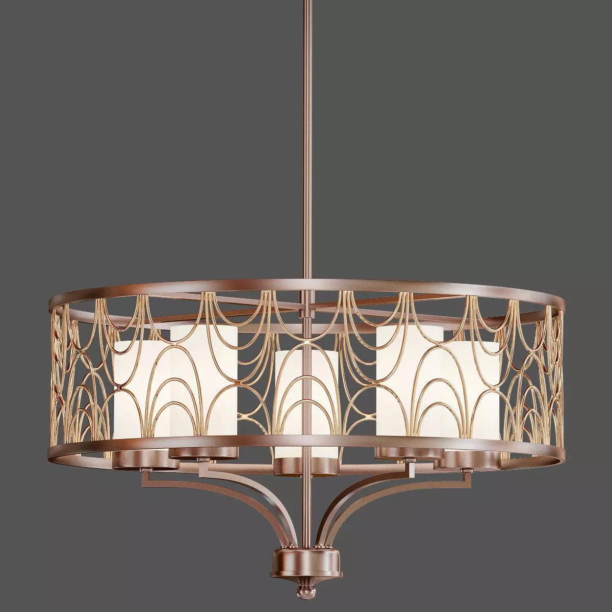 Cirrine Collection 5 Light Antique Bronze 3D model_0