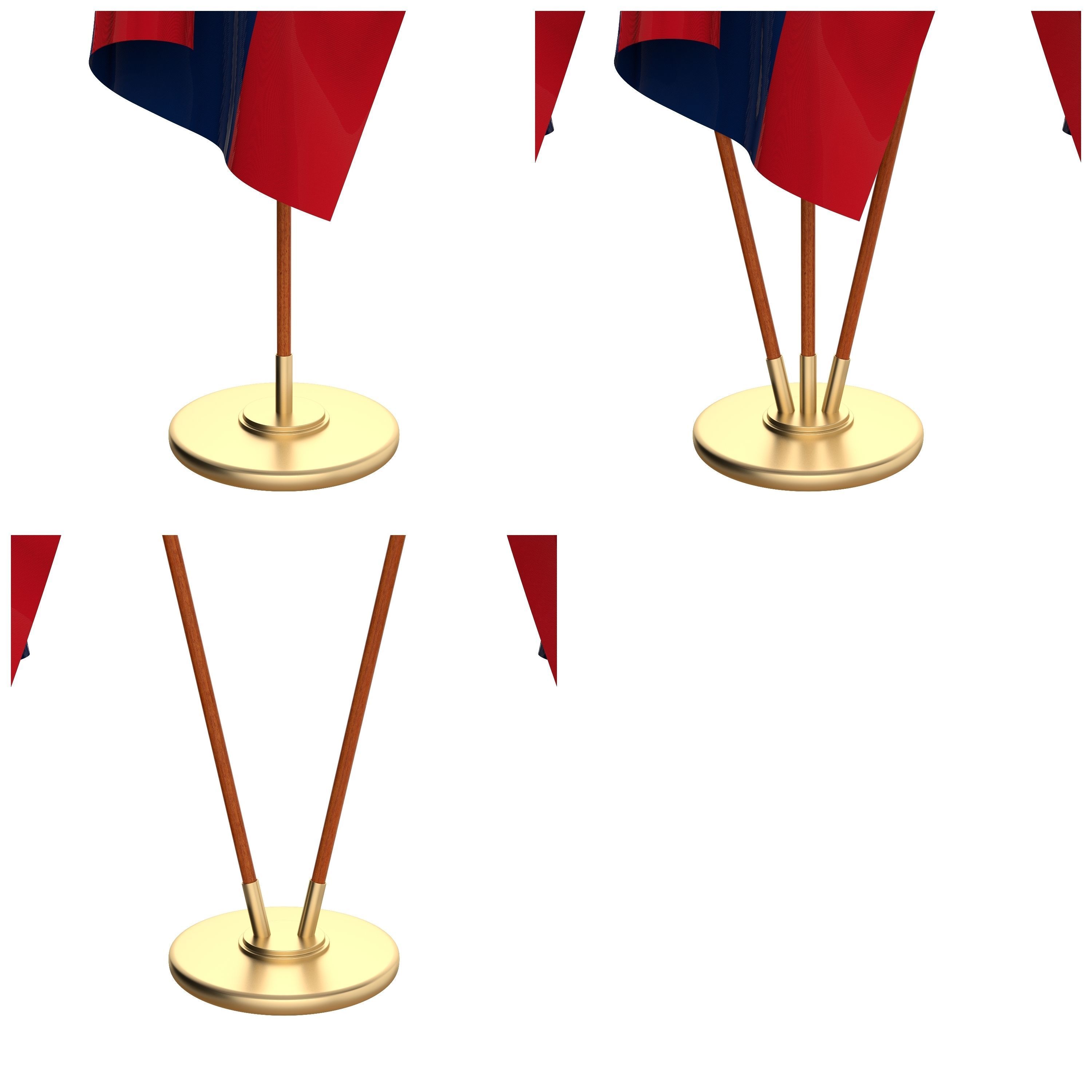 Laos Flag Pack 3D model_2