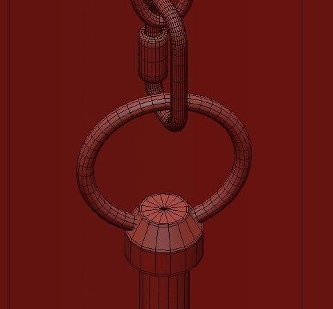 Manhattan 4 Light Aged Brass Pendant  3D model_5