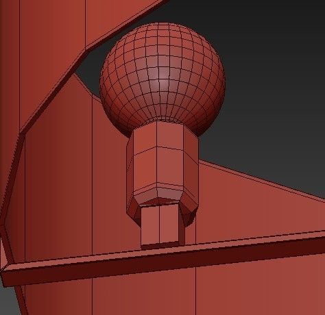 Manhattan 4 Light Aged Brass Pendant  3D model_4