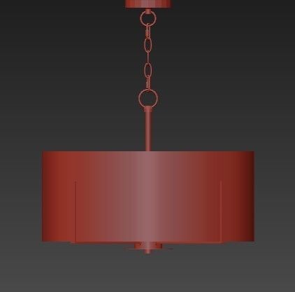 Manhattan 4 Light Aged Brass Pendant  3D model_1