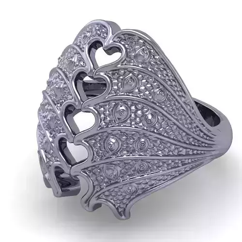 Dragon wings with eyes ring  3D model for printing or milling