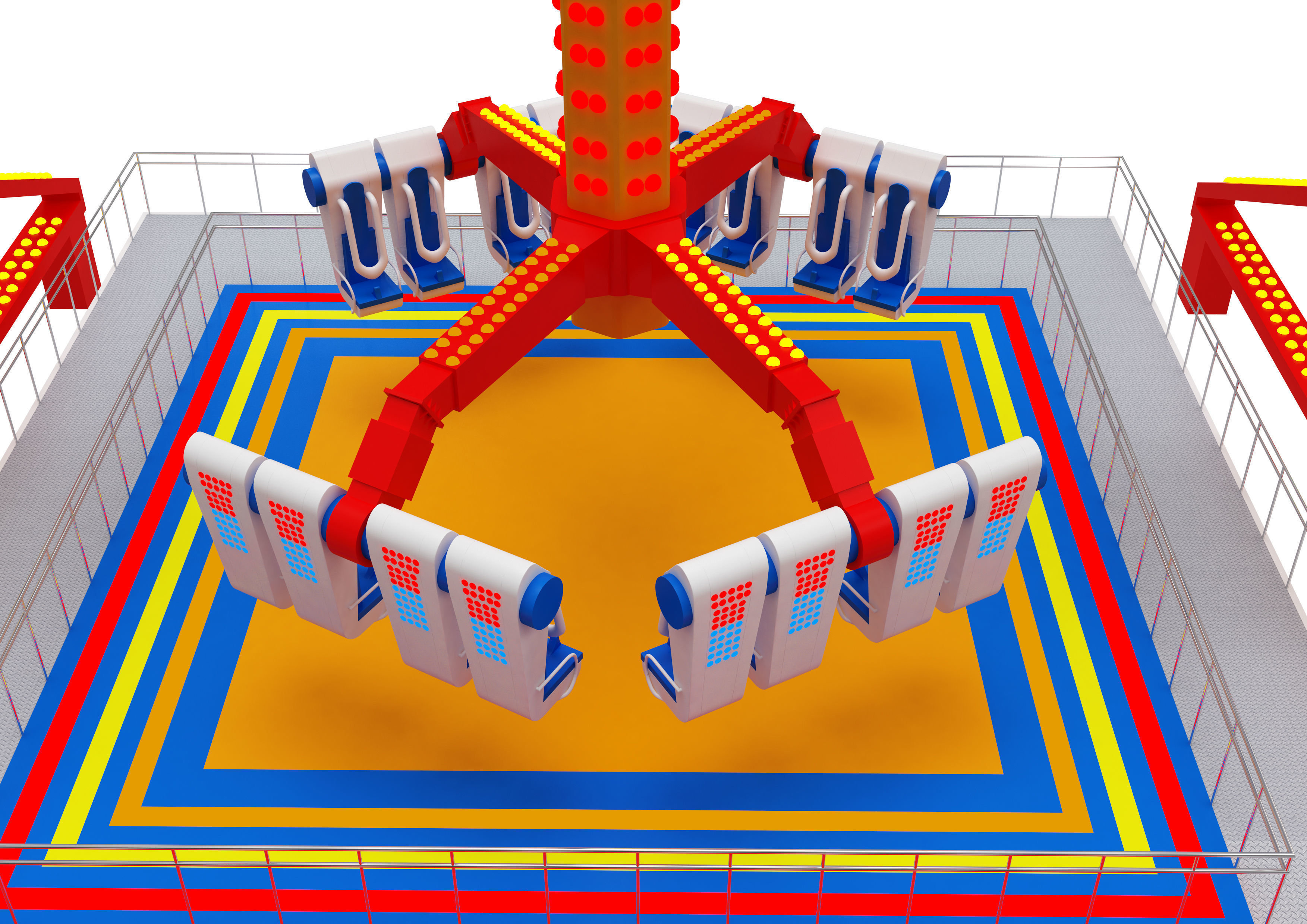 Funfair Crazy Vertical Rider 3D model_2