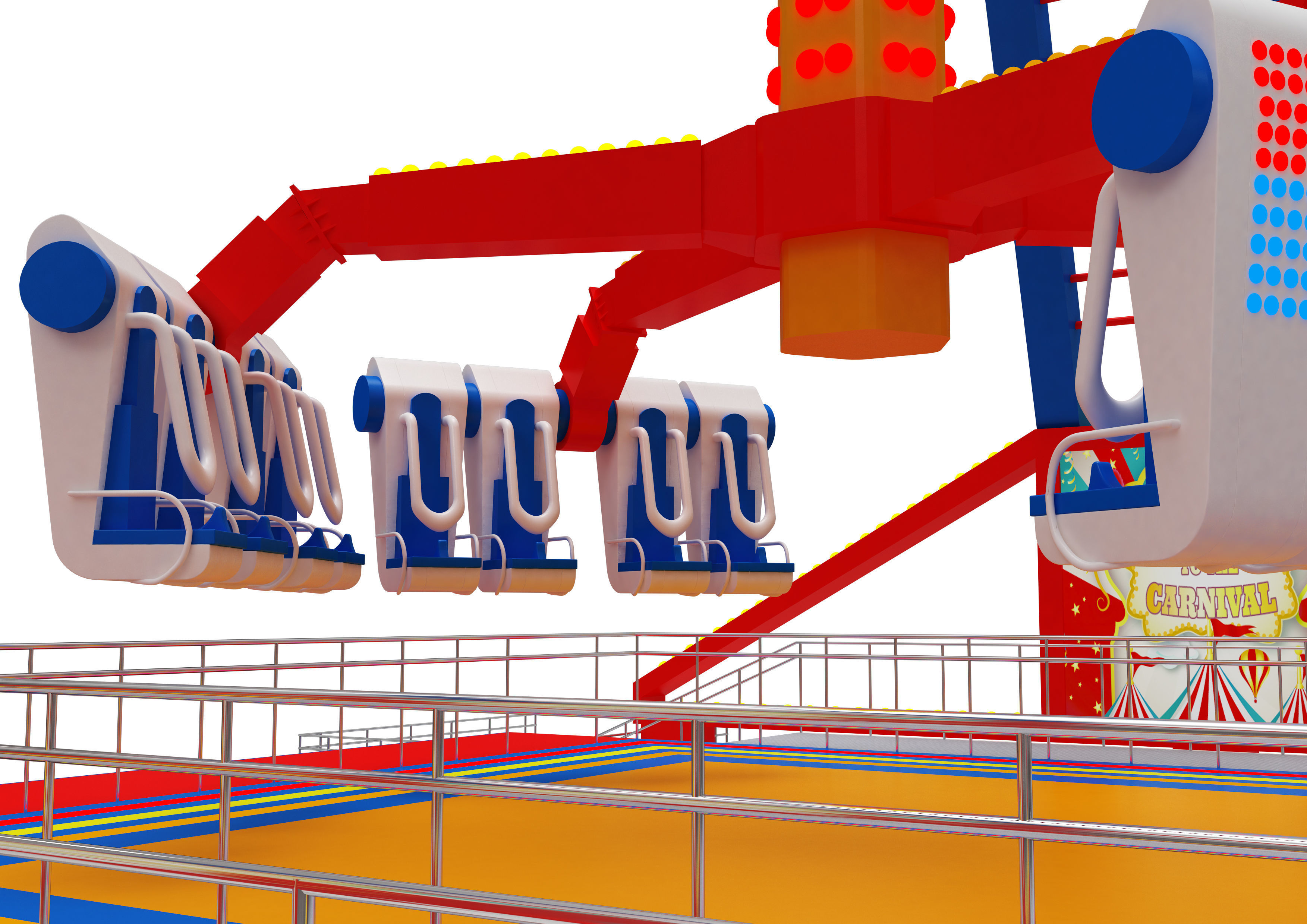Funfair Crazy Vertical Rider 3D model_3