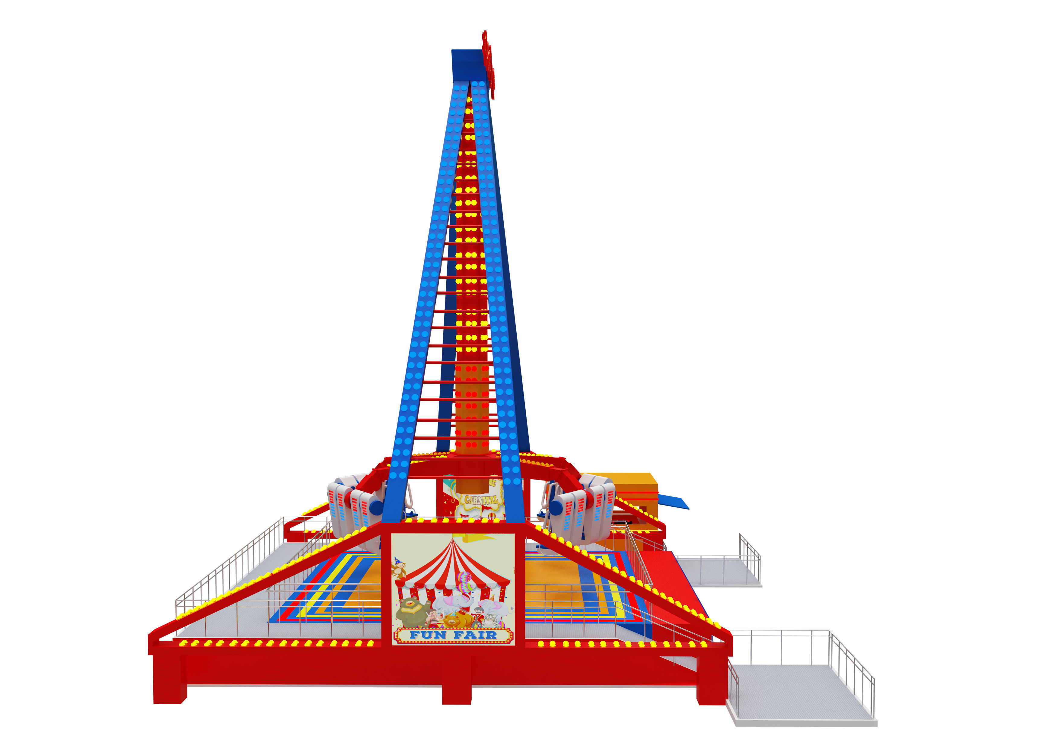 Funfair Crazy Vertical Rider 3D model_6