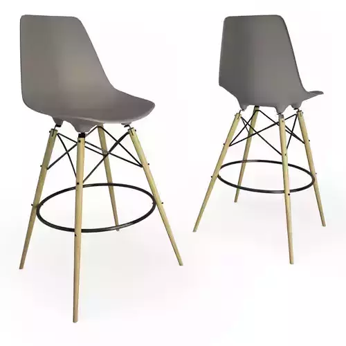 Eames DSW Bar Stool Grey Vitra