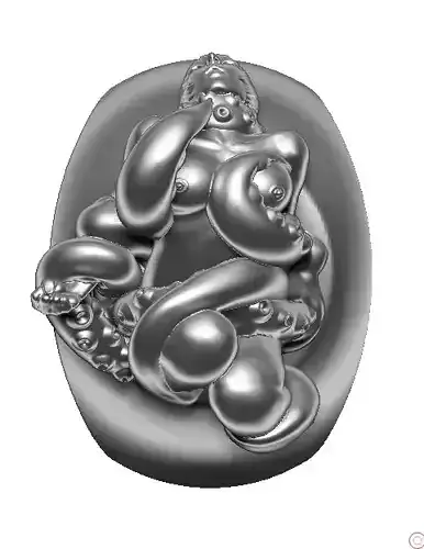 Octopus ring 3D print model