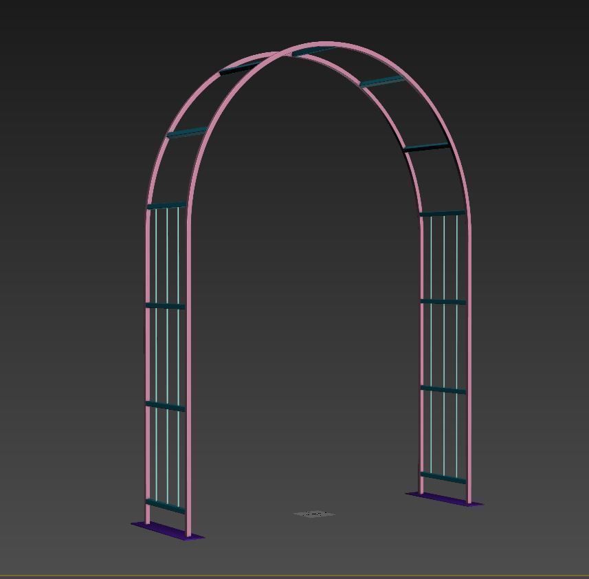Arch Design - Curved Free 3D model_3