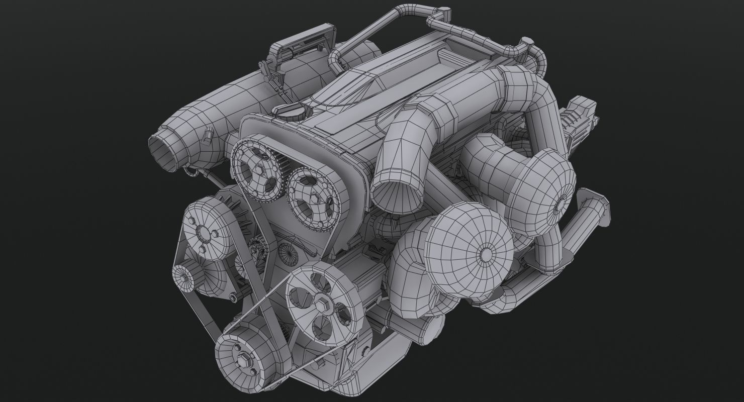 3D model Nissan RB26 DETT by HKS engine VR / AR / low-poly | CGTrader