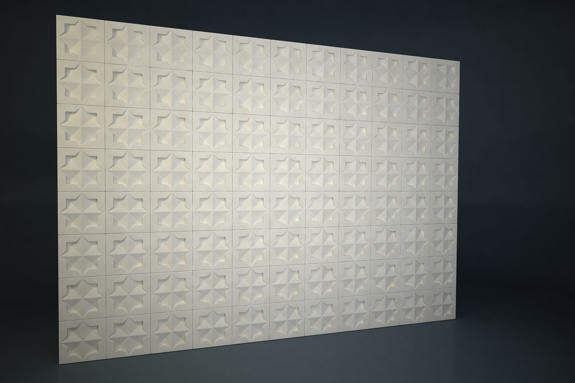 01 ARABIC PATTERN WALL Low-poly 3D model_2