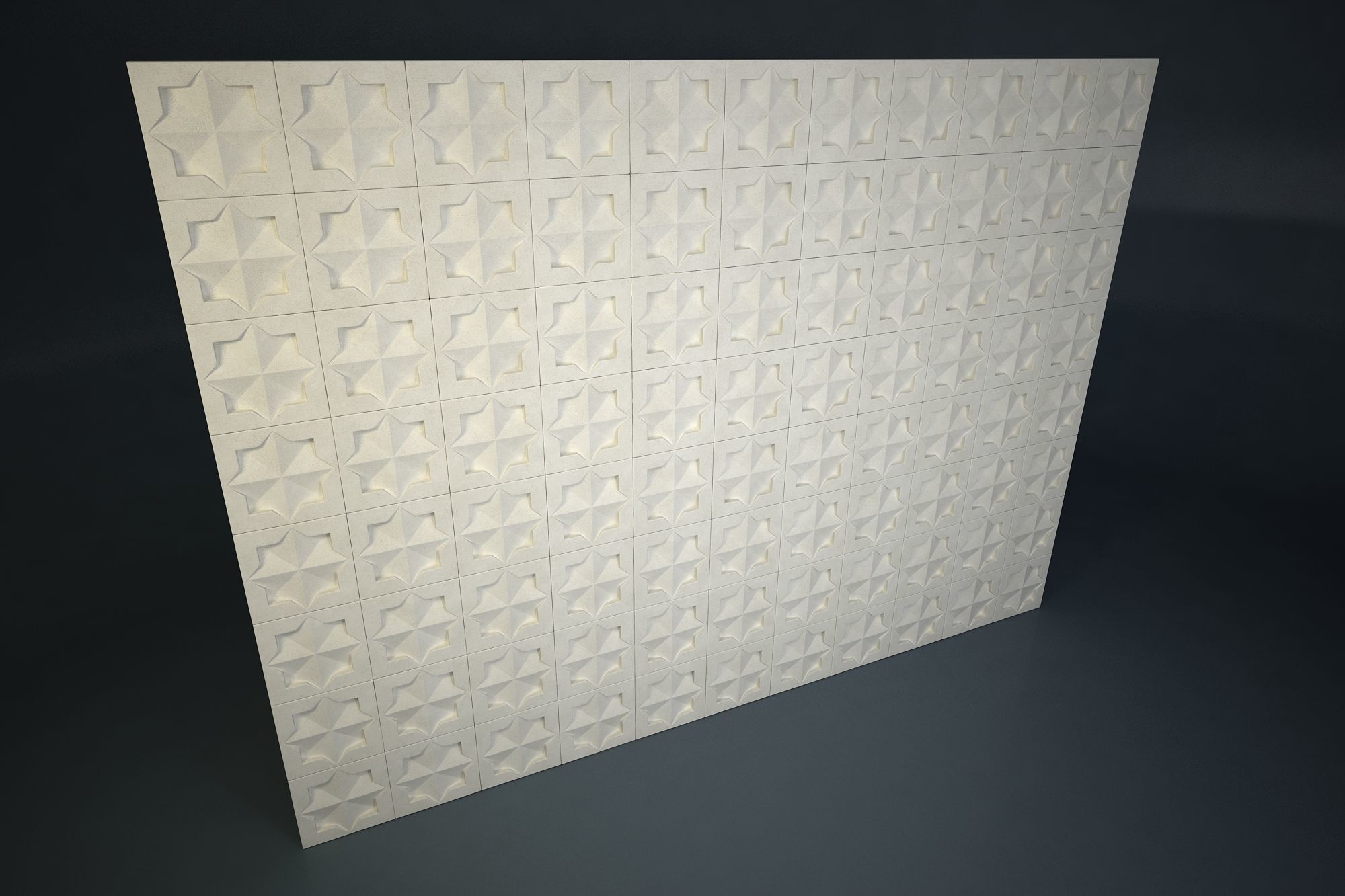 01 ARABIC PATTERN WALL Low-poly 3D model_3