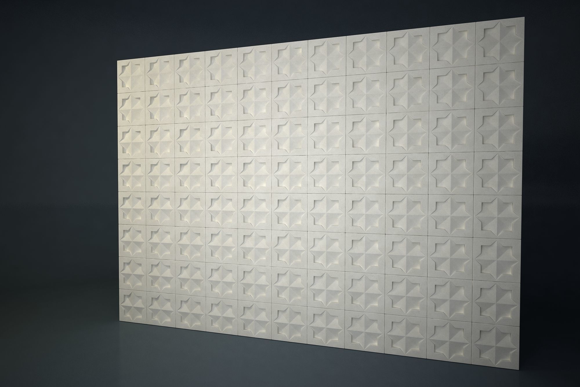 01 ARABIC PATTERN WALL Low-poly 3D model_1