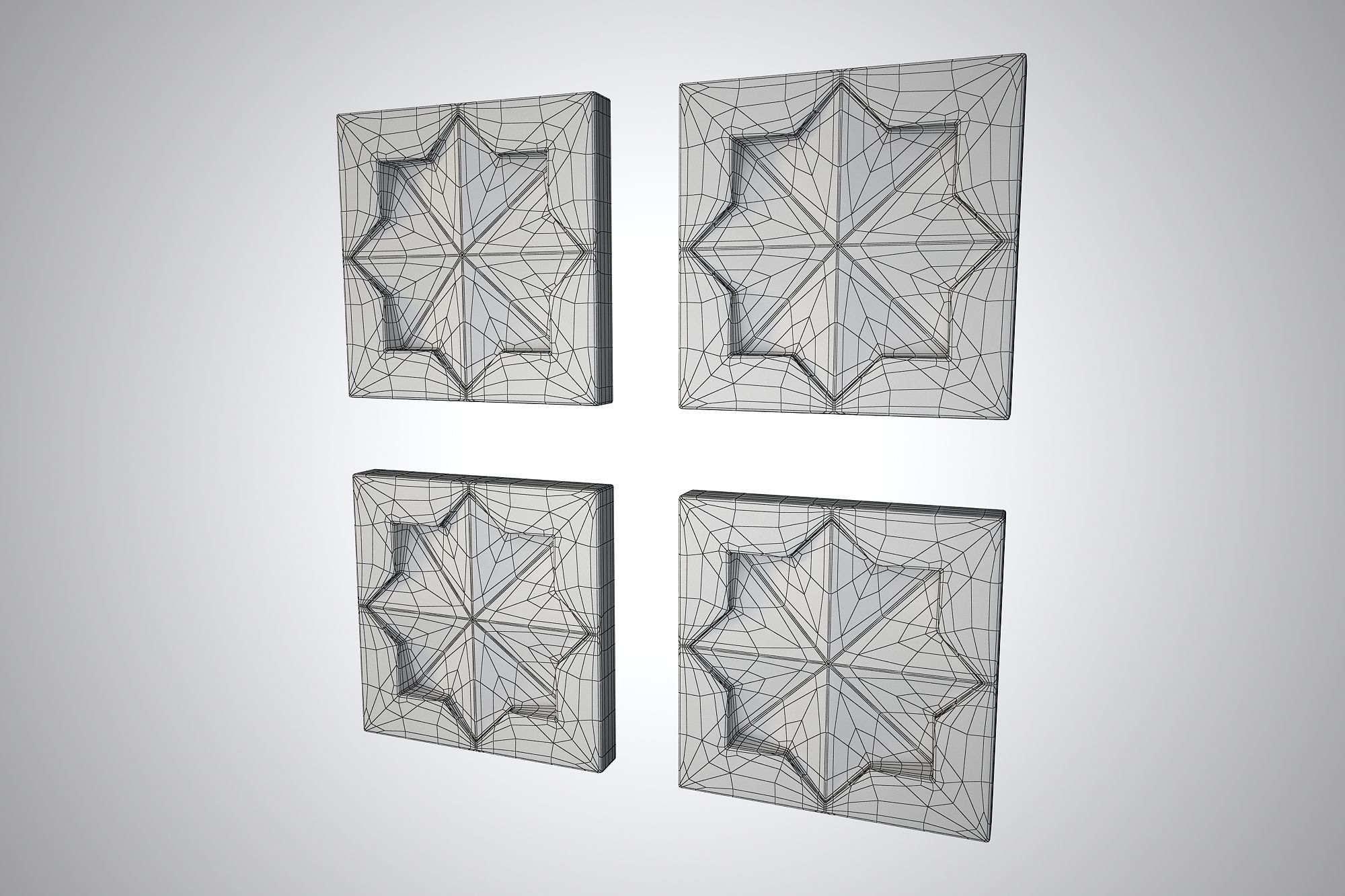 01 ARABIC PATTERN WALL Low-poly 3D model_8