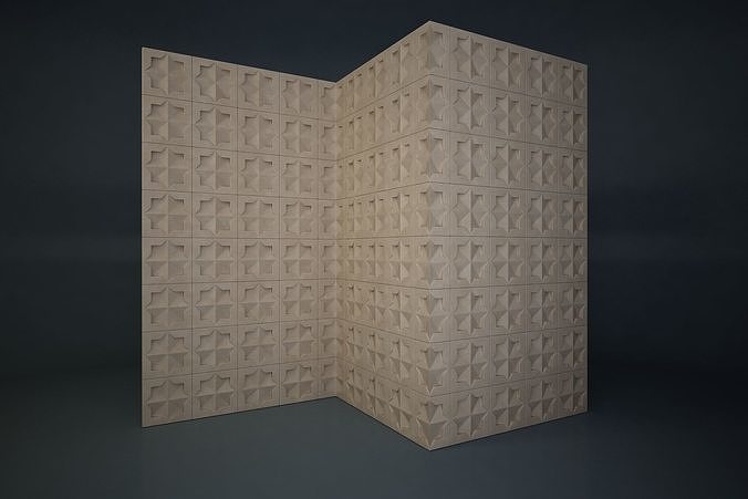 05 ARABIC PATTERN WALL Low-poly 3D model
