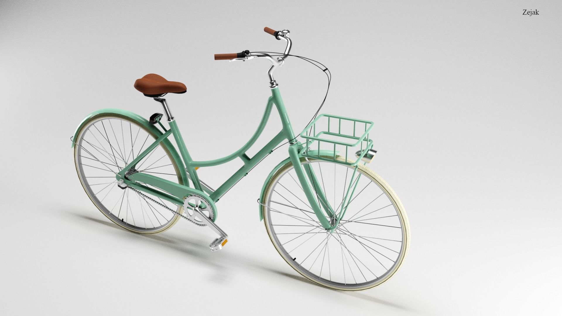 Vintage Bicycle Free 3D model_3