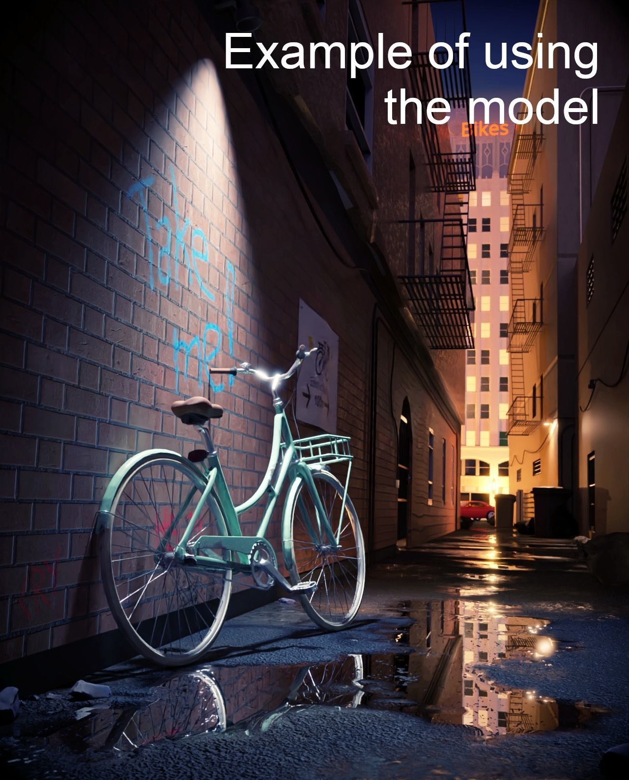 Vintage Bicycle Free 3D model_8