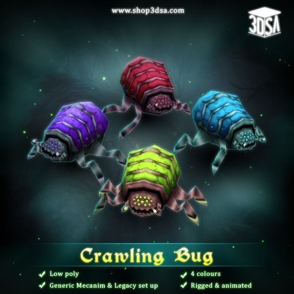 Crawling Bug Low-poly 3D model