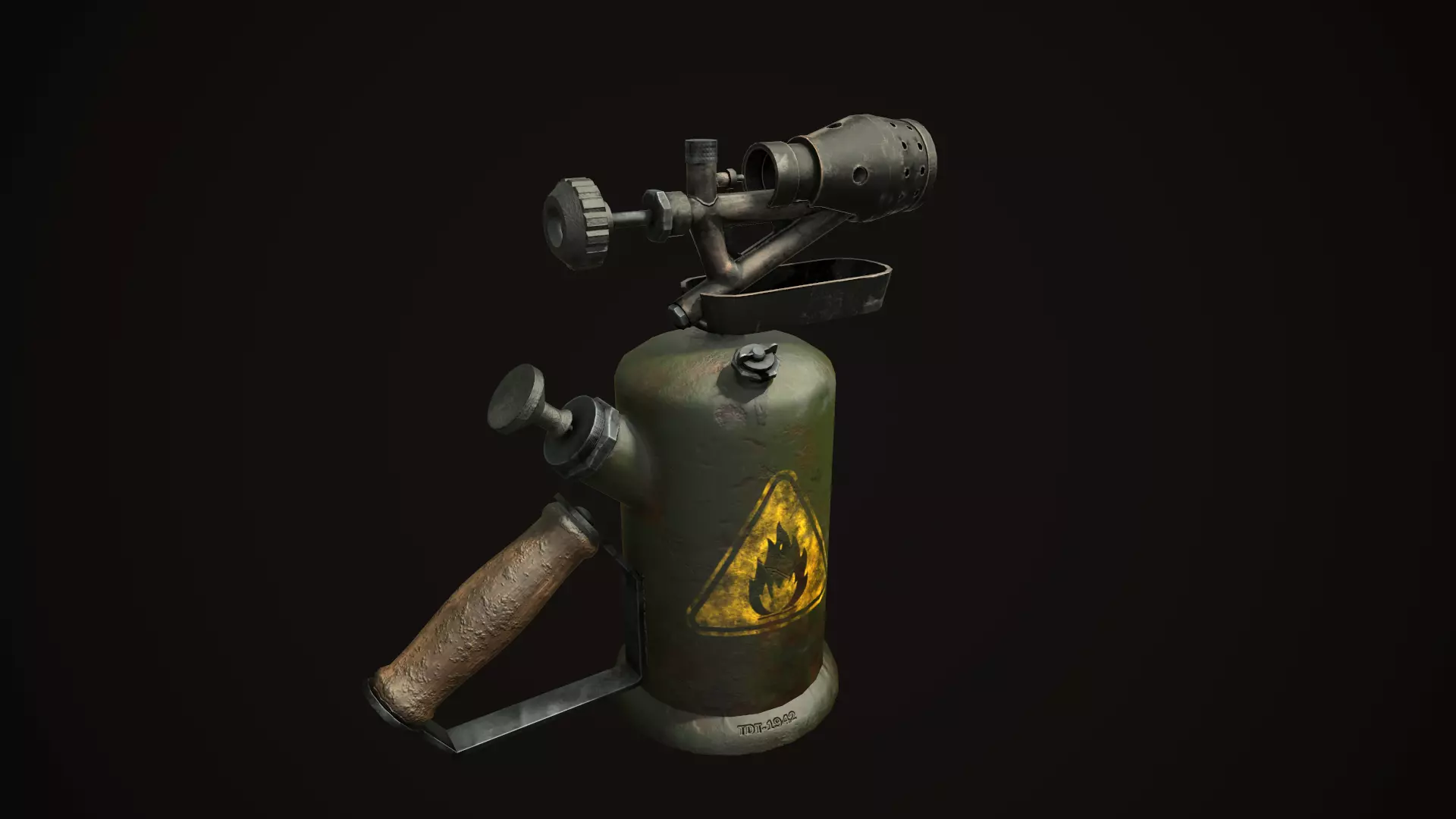 GASOLINE BLOWLAMP Low-poly 3D model
