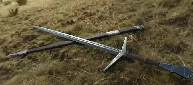 Medieval Sword Low-poly 3D model