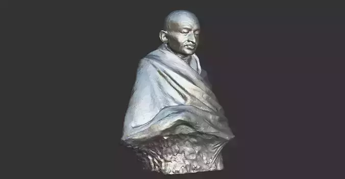 Gandhi by Claire Sheridan 3DP