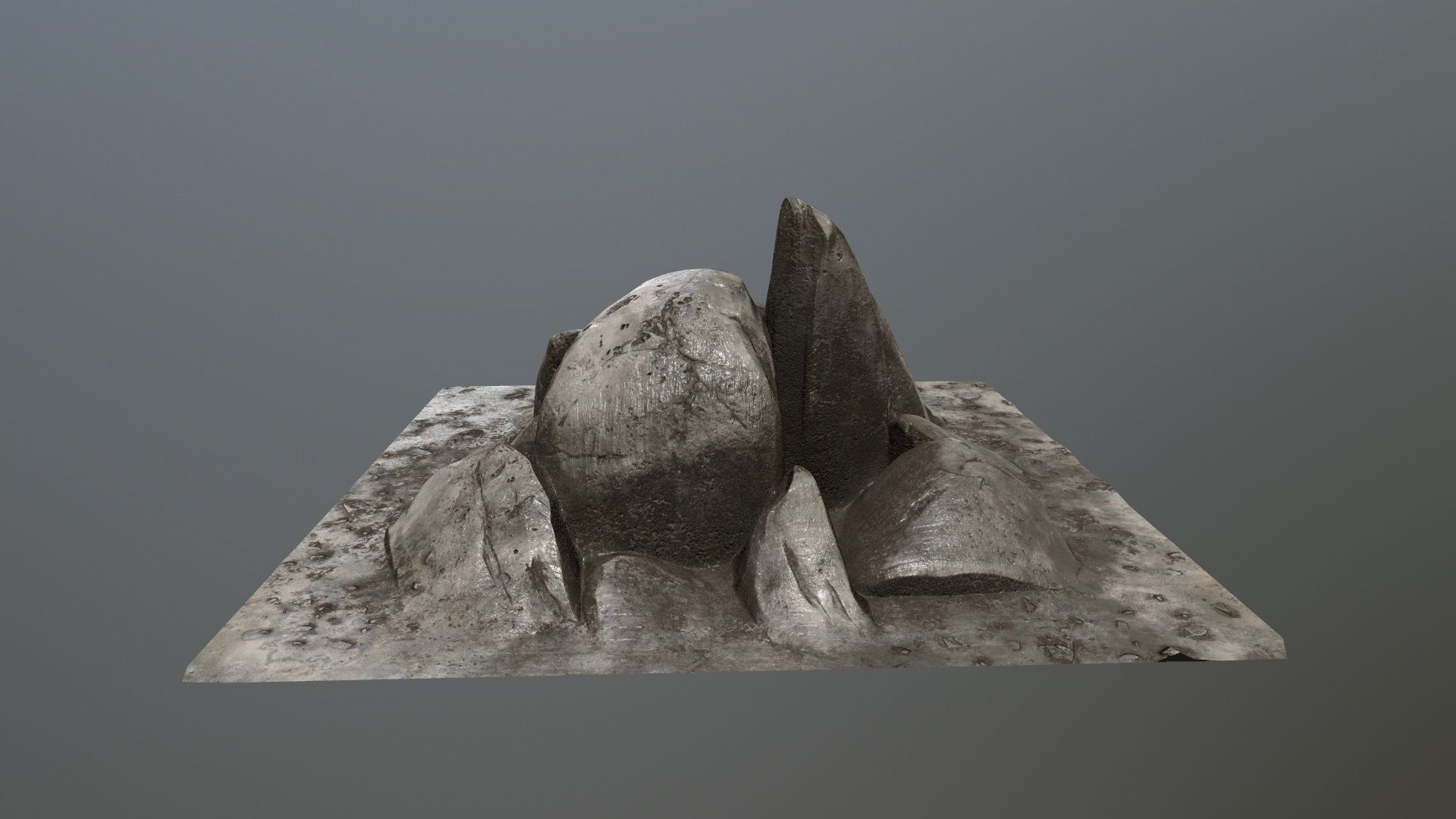 rocks set of on table Low-poly 3D model_5