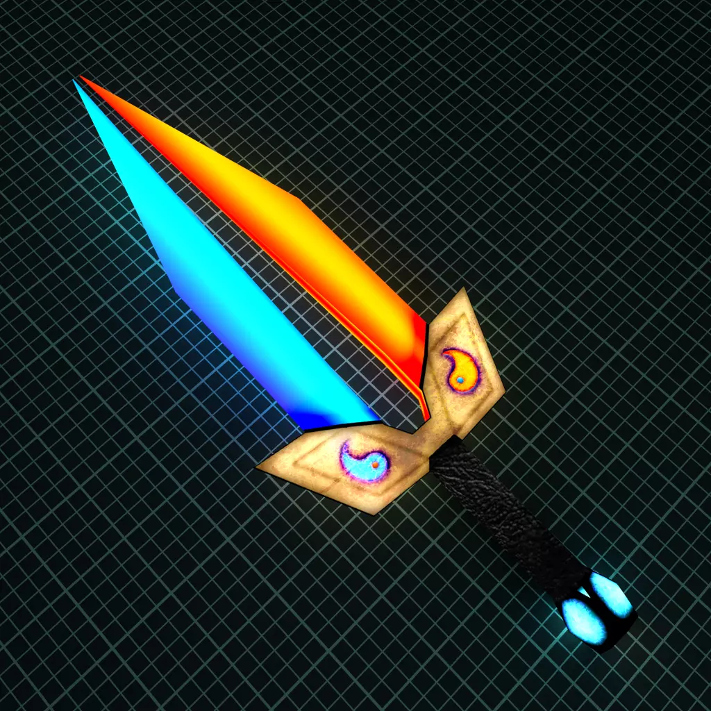 3D Fantastic sword Ice and Fire Free low-poly 3D model