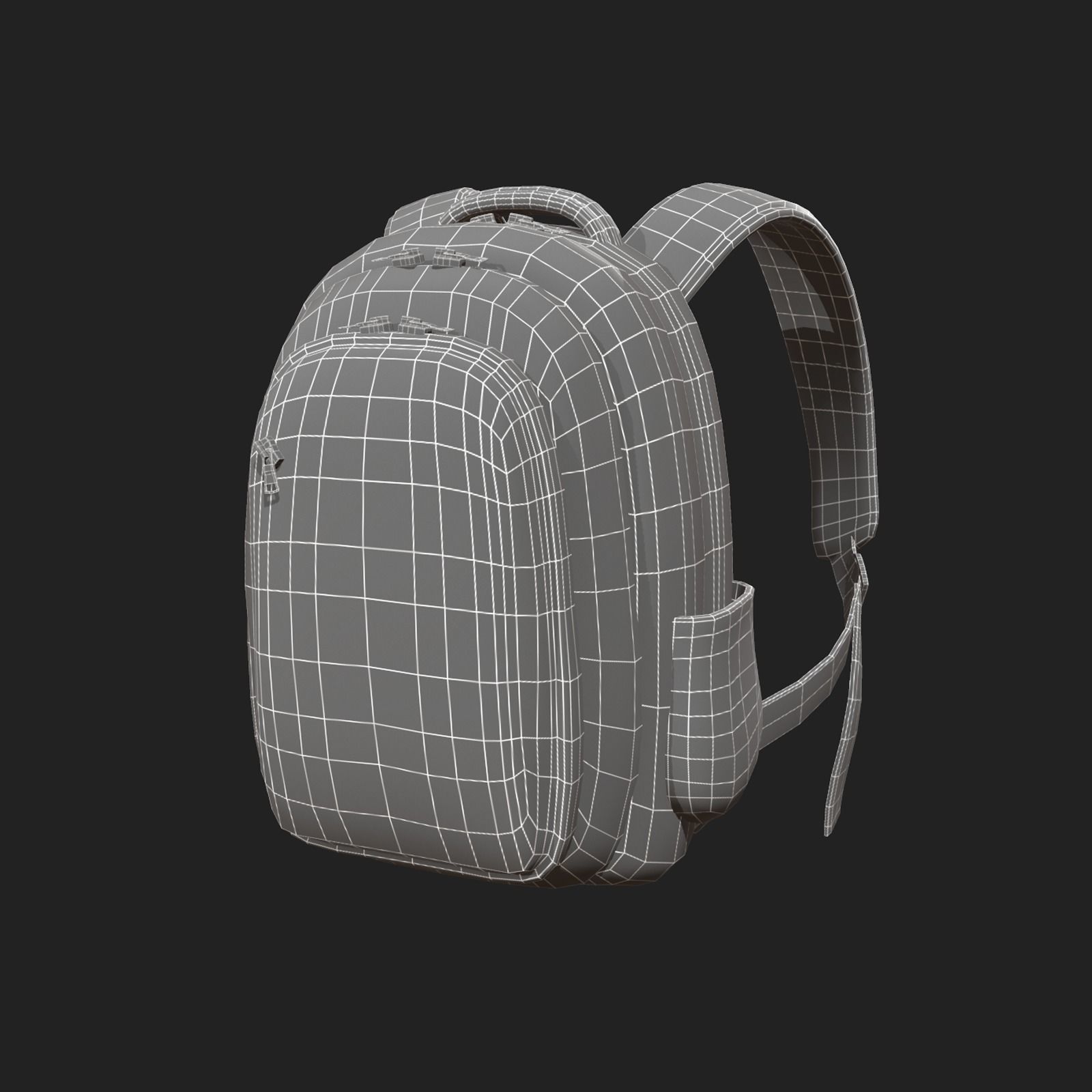 Backpack human ver5 Low-poly 3D model_4